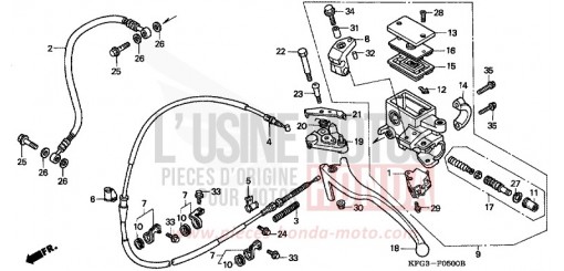 REAR BRAKE MASTER CYLINDER FES250X de 1999